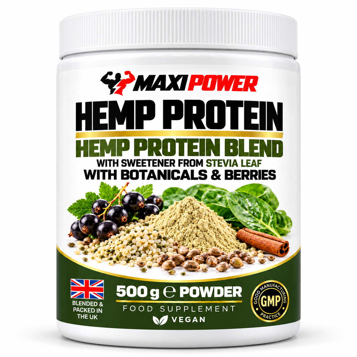 HEMP PROTEIN Supplement Powder Tub