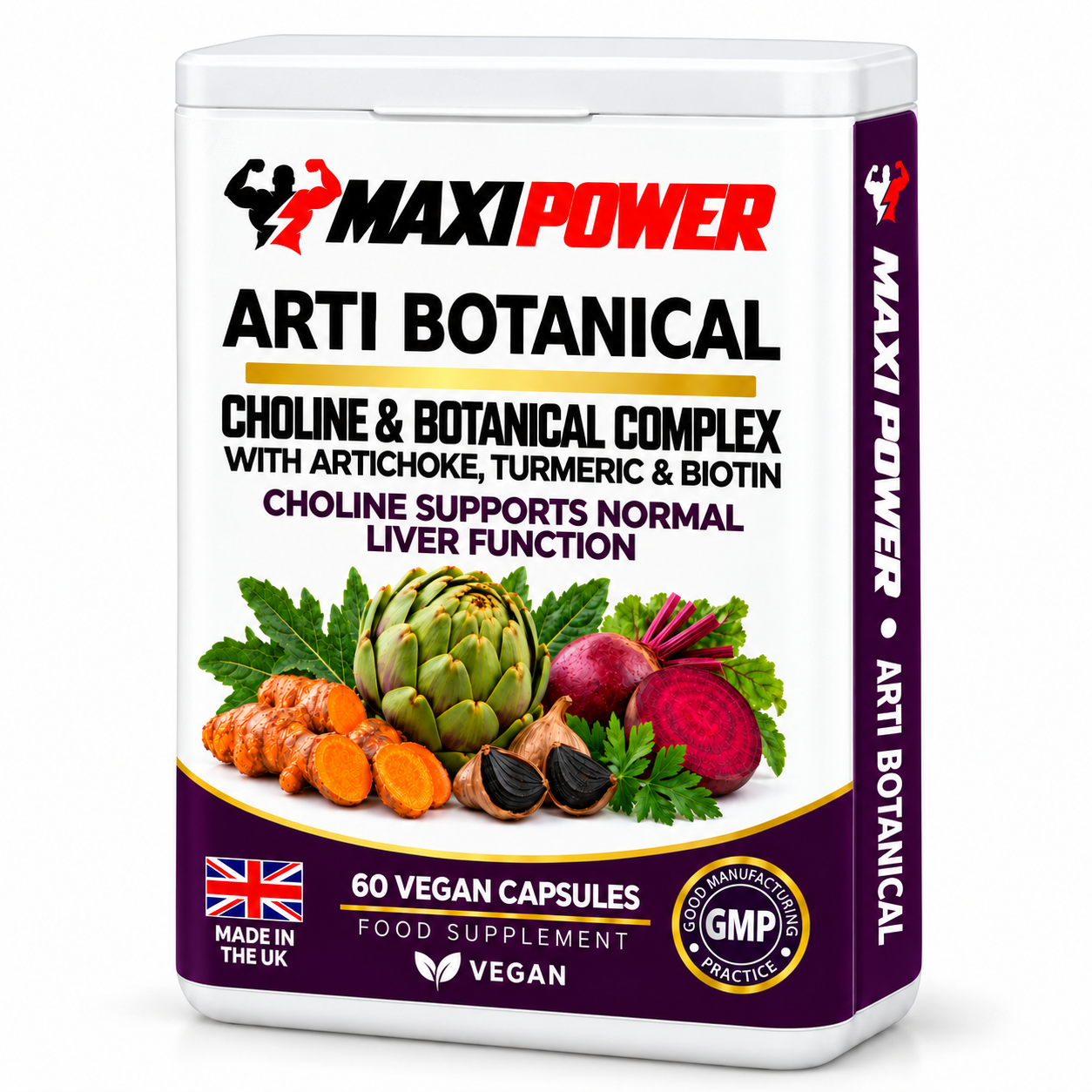 MAXIPOWER_ARTI_BOTANICAL_packshot MAXI POWER ARTI BOTANICAL – packaging visualisation
