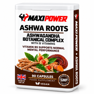 MAXI POWER ASHWA ROOTS – 90 capsules, packaging visualisation