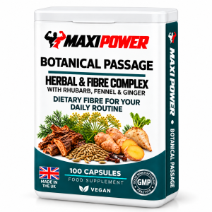 BOTANICAL PASSAGE rhubarb herbal capsules – MAXI POWER UK, 100 vegan capsules