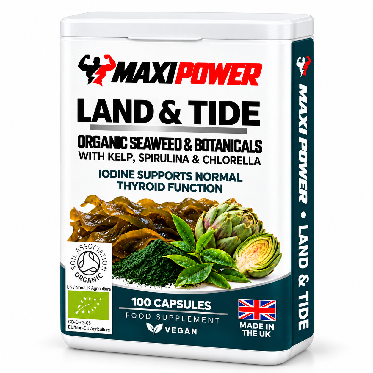 MAXIPOWER_LAND_AND_TIDE_packshot MAXI POWER LAND & TIDE – packaging visualisation
