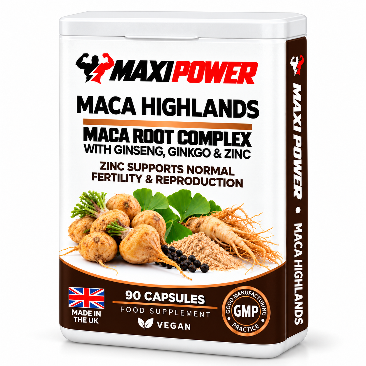 MAXIPOWER_MACA_HIGHLANDS_packshot MAXI POWER MACA HIGHLANDS – packaging visualisation