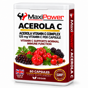 MaxiPower ACEROLA C vitamin C complex – 60 vegan capsules